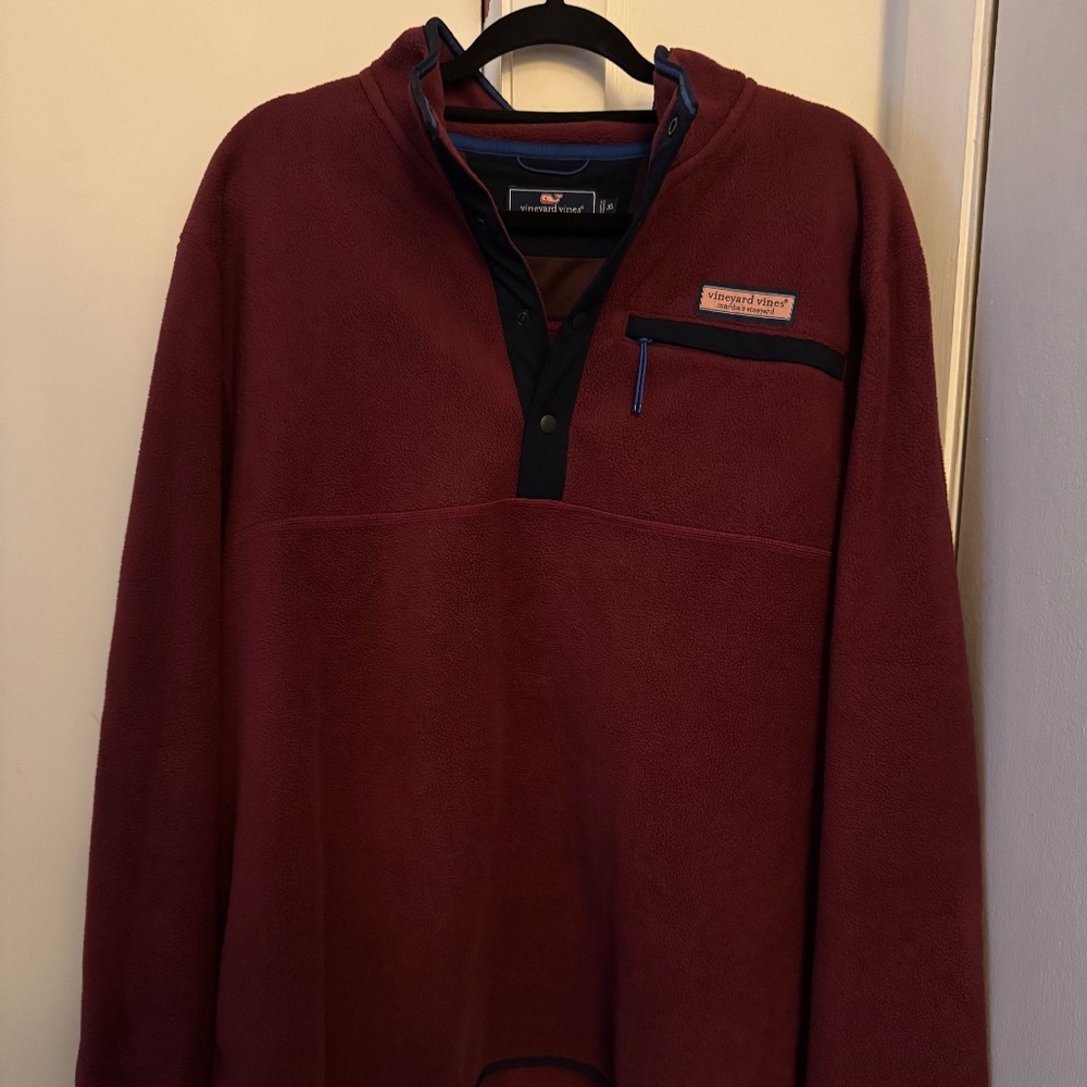 Vineyard Vines Snap-Up Fleece Coat